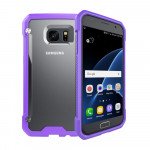 Wholesale Galaxy S7 Clear Defense Hybrid Case (Purple)